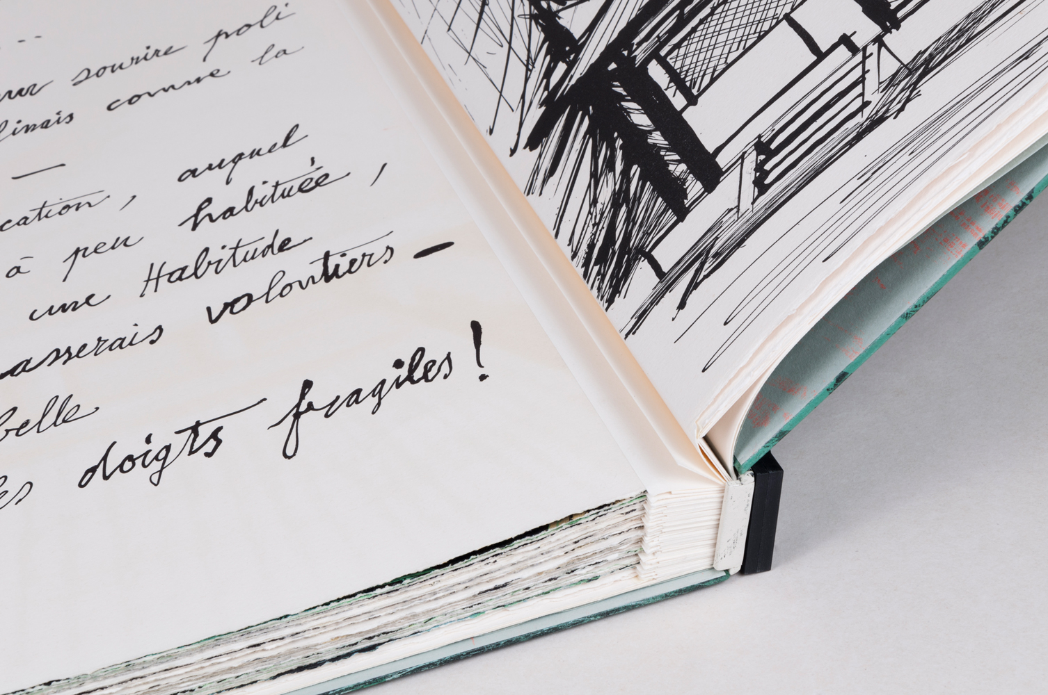 vue de l'intérieur du livre